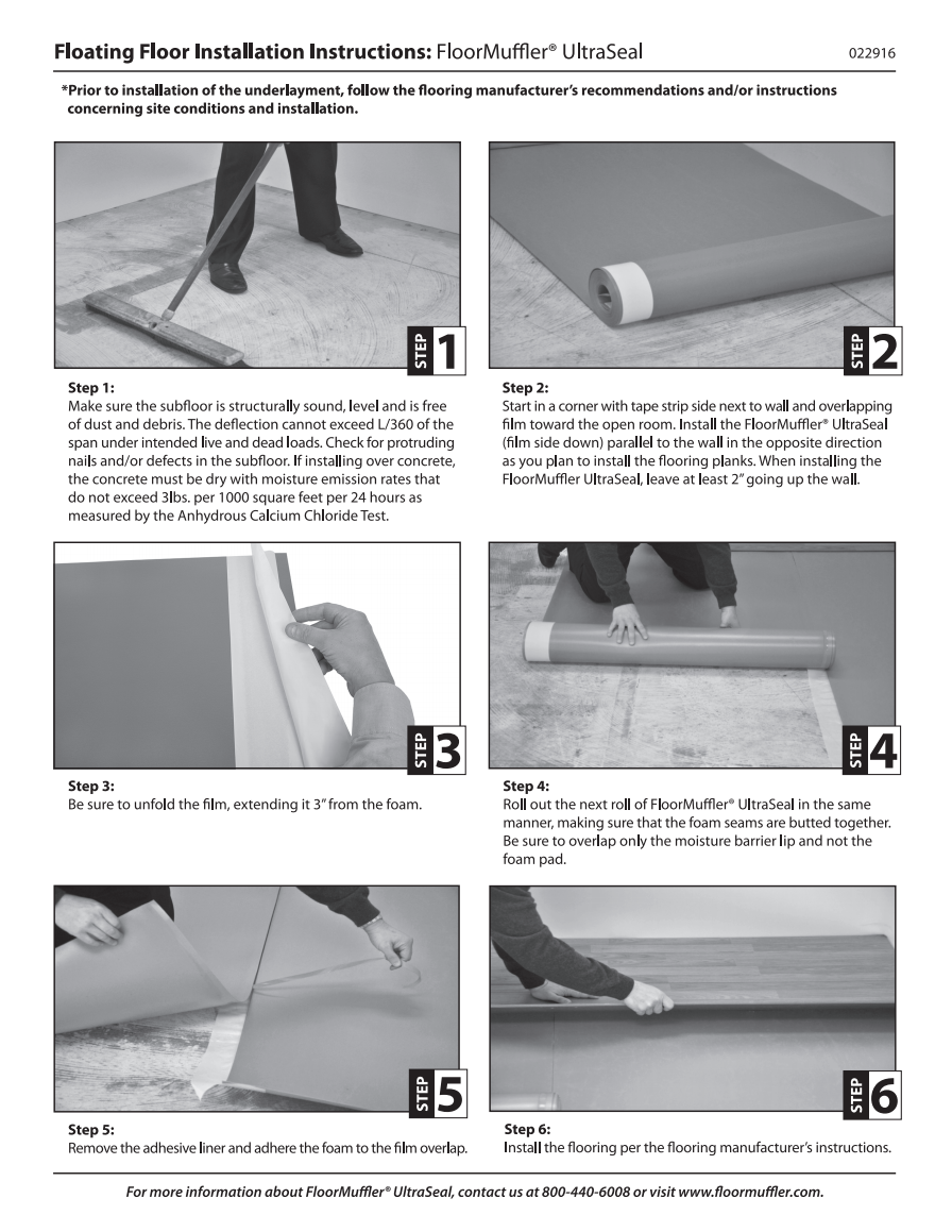 FloorMuffler Premium Underlayment Installation Guide