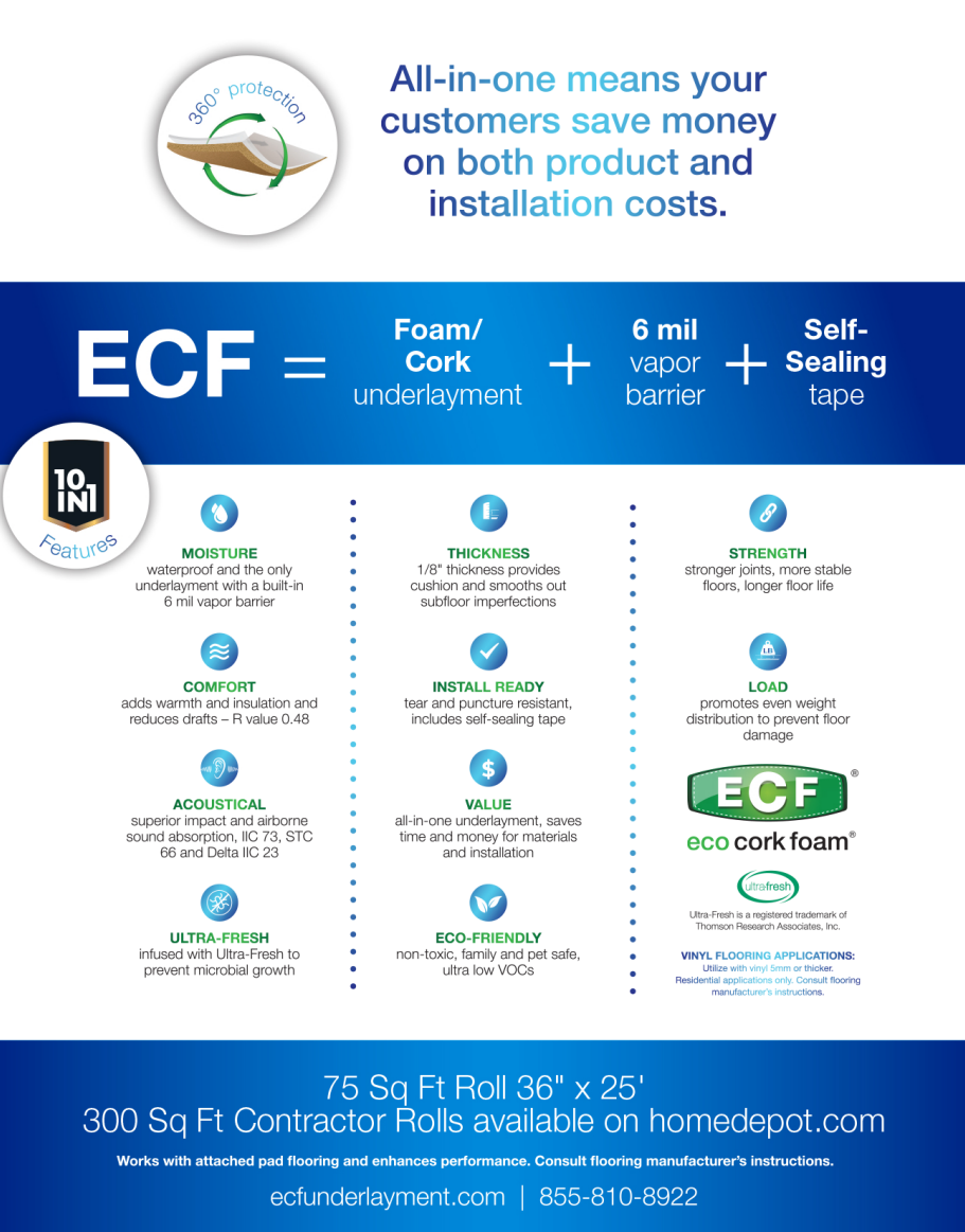 Eco Cork Foam Underlayment Product Brochure 2