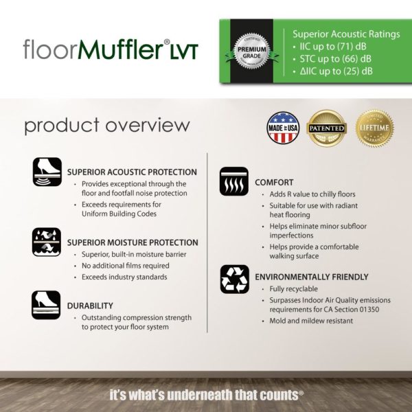 FloorMuffler Luxury Vinyl Underlayment Product Overview