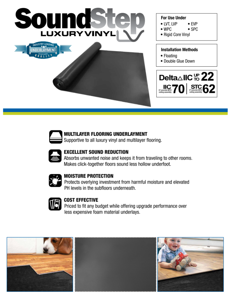 Soundstep LV Luxury Vinyl Underlayment - Flooring Underlayment